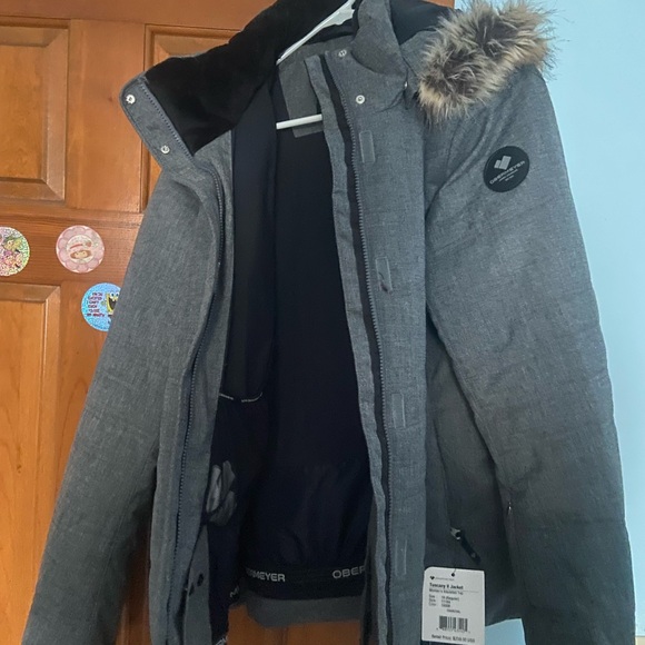 NWT Charcoal Grey Women’s Jacket- Obermeyer Tuscany II Winter Jacket - Picture 3 of 6